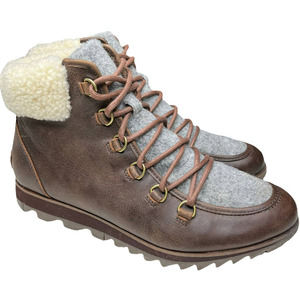 Sorel Harlow Lace Cozy Wool Leather Boots